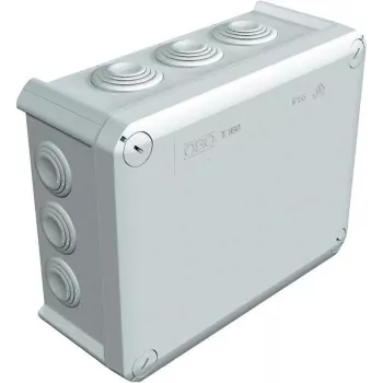 OBO Bettermann κουτί διακλάδωσης καλωδίων T 160, 8 εισαγωγές, IP66, γκρι 2007093