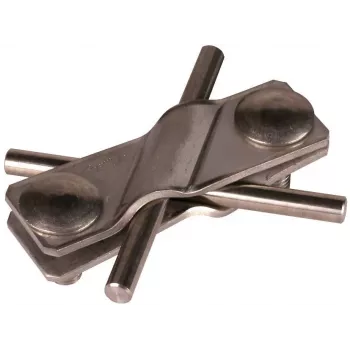 DEHN SV-Klemme NIRO ακροδέκτης προστασίας ισοδυναμικού δυναμικού για στρογγυλό αγωγό 7-10 mm, ανοξείδωτος χάλυβας, 308229
