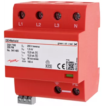 DEHN DSH TNS 255 FM συνδυασμένο αλεξικέραυνο Τύπος 1+2 για συστήματα TN-S (941405)
