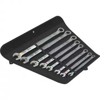 Wera 6007 Joker Imperial Σετ 8 τεμ. συνδυασμένων κλειδιών δακτυλίου-ανοιχτό, 5/16 ίντσες–3/4 ίντσες, χάλυβας χρωμίου-μολυβδαινίου, υφασμάτινη θήκη 05020385001