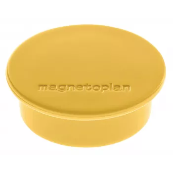 Magnetoplan Discofix στρογγυλός μαγνήτης κίτρινος, συμπαγής πυρήνας φερρίτη, δύναμη συγκράτησης 2,2 kg 1662002