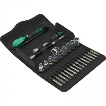 Wera 8100 SA 15 Zyklop καστάνια με αναστροφή 1/4 ίντσας με περιστρεφόμενη κεφαλή και λαβή Kraftform 05005542001