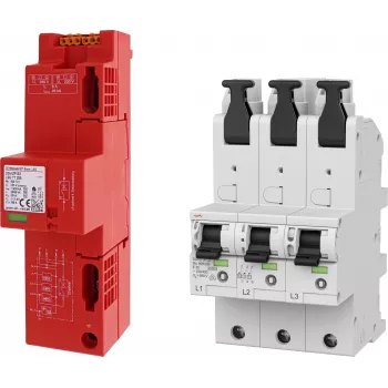 DEHN SET 1 DSH ZP B2 LSG TT + 1X DSHU συνδυασμένος απαγωγός κεραυνού και υπέρτασης Τύπου 1+2, 4-πολικός, 255 V, 50 kA 909655