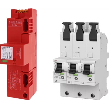 DEHN SET 3 DSH ZP B2 LSG 909657 Σετ Συνδυαστικού Απαγωγού Κεραυνού και Υπέρτασης Τύπος 1+2, 3+1-πολικό, TT/TN-S, 230/400 V