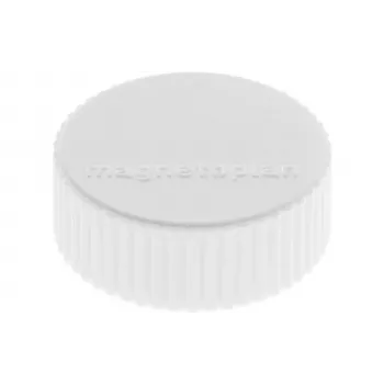 MAGNETOPLAN HOLTZ magnetoplan Discofix Στρογγυλός Μαγνήτης Magnum, Λευκό, Πλήρης Πυρήνας Φερρίτη, 2,0 kg Δύναμη Πρόσφυσης, Συσκευασία 10 τεμ. (1660000)