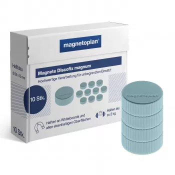 MAGNETOPLAN HOLTZ Discofix στρογγυλός μαγνήτης Magnum, Μπλε, Πλήρης Πυρήνας Φερρίτη, 2,0 kg Δύναμη Πρόσφυσης (1660003)