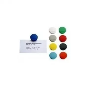 MAGNETOPLAN HOLTZ Discofix Στρογγυλός μαγνήτης Standard μπλε, συμπαγής πυρήνας φερρίτη, δύναμη συγκράτησης 0,7 kg, διάμετρος 24 mm, ύψος 8 mm (1664203)