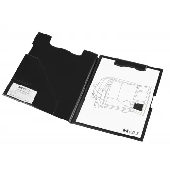 MAGNETOPLAN HOLTZ magnetoplan Μαγνητικός φάκελος με πινακίδα, μαύρο μπλοκ σημειώσεων με μαγνητικό μηχανισμό αναδίπλωσης, προσκολλάται σε μαγνητικές επιφάνειες – 1 τεμ. (1131612)
