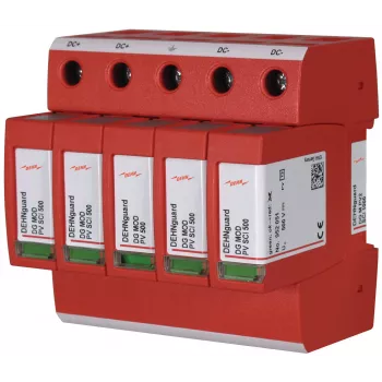 DEHN DG M PV2 SCI 1000 Type 2 απαγωγός υπέρτασης για φωτοβολταϊκές εγκαταστάσεις, 3-πολικός, 1000 V DC, 40 kA, τοποθέτηση σε ράγα DIN 952514