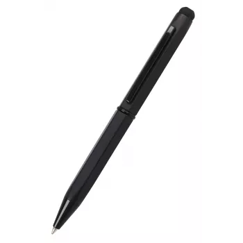 ONLINE SCHREIBGERÄTE Hexagon Stylus στυλό διαρκείας, μαύρο κουτί, μπλε μελάνι, χωρητικός stylus, περιστροφικός μηχανισμός, μεσαία γραμμή 21035/3D