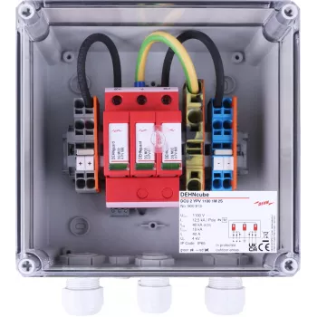 DEHN DCU 2 YPV 1100 1M 2S μονάδα συνδυασμού DC για φωτοβολταϊκές εγκαταστάσεις, 1100 V DC, 1 MPPT, 2 strings, IP65 900913
