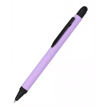 ONLINE SCHREIBGERÄTE αλουμινένιο στυλό διαρκείας με stylus, μωβ, μπλε μελάνι (32120/3D)