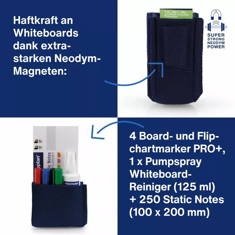 MAGNETOPLAN HOLTZ magnetoplan Θήκη μαρκαδόρων magnetoTray big 1227714 Μπλε
