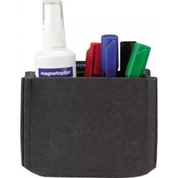 magnetoplan magnetoTray Medium γκρι θήκη μαρκαδόρων από τσόχα, μαγνητική, από 100% ανακυκλωμένα μπουκάλια PET 1227701