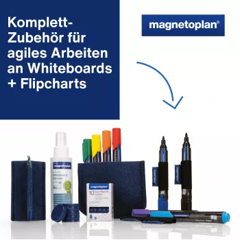 MAGNETOPLAN HOLTZ Whiteboard Essentials Kit Μπλε - Γόμα & Μαγνητική βάση (1230914)