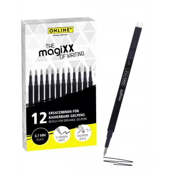 ONLINE magiXX Ανταλλακτικό gel στυλό Μαύρο 0,7 mm 12 τεμάχια (40168)