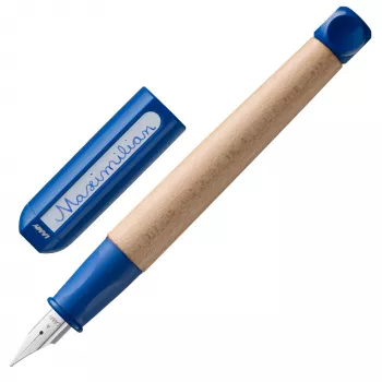 LAMY abc μπλε πένα για παιδιά, μύτη για αριστερόχειρες, εργονομική λαβή, τμήμα από ξύλο σφενδάμου 1216661