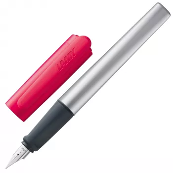 LAMY nexx στυλό με πένα Crimson/ασημί μύτη A για αρχάριους 1238592