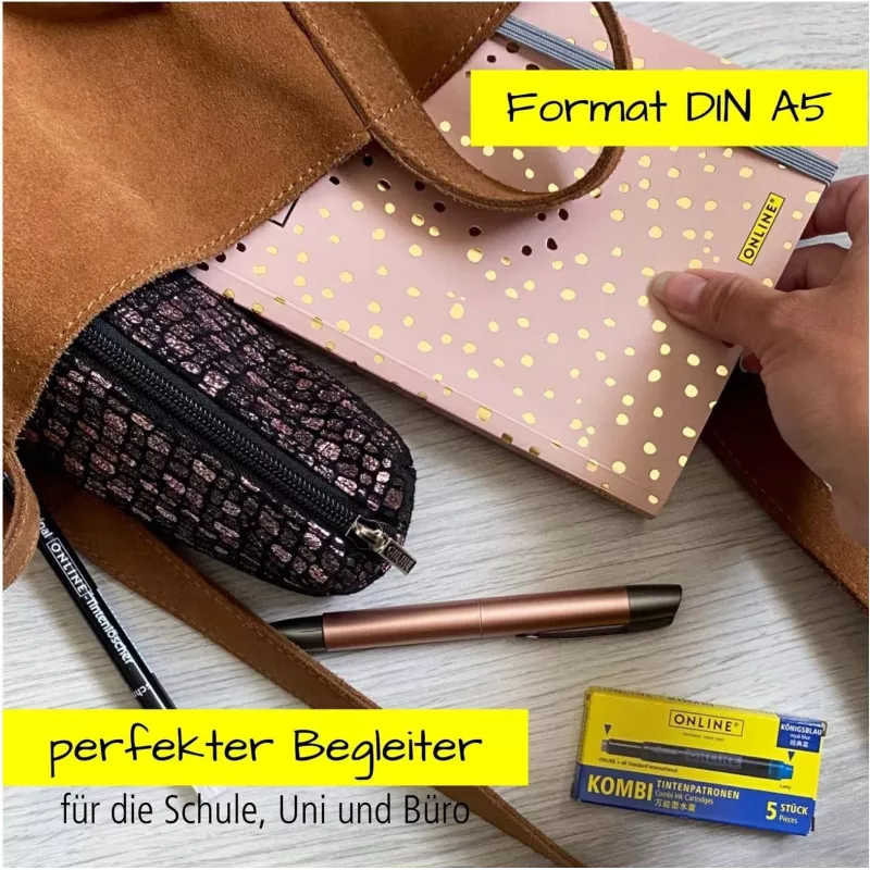 ONLINE Bullet Journal Spotlights Rose A5 πουά μαλακό εξώφυλλο πολύχρωμο 70042