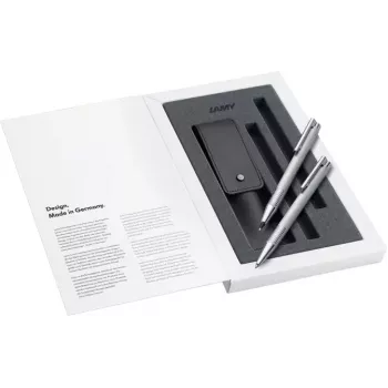 LAMY logo Brushed Black σετ γραφής – στυλό διαρκείας & μηχανικό μολύβι σε κουτί δώρου 1240662