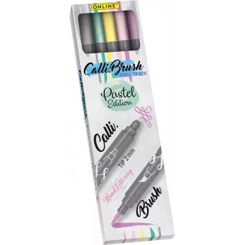 ONLINE USV 5 ONLINE® Calli.Brush Double Pastel Μαρκαδόροι πινέλου ανάμεικτα χρώματα (19079)