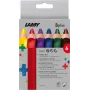 LAMY 3plus Ξυλομπογιές, σετ 6 τεμ., Εργονομικές τριγωνικές, Έξτρα χοντρές ανθεκτικές μύτες, Διάφορα χρώματα 1222002