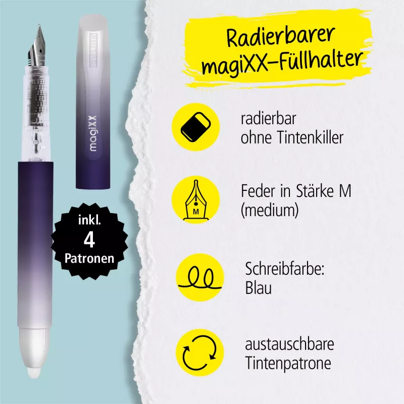ONLINE magiXX Lavender Στυλό με πένα, Μεσαία μύτη (M), Μωβ 70198