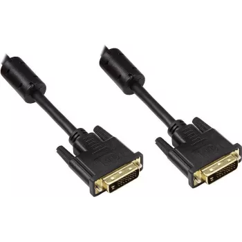 Good Connections Καλώδιο DVI-D Dual Link 24+1 βύσμα αρσενικό σε βύσμα αρσενικό, επιχρυσωμένες επαφές, πυρήνας φερρίτη, Μαύρο, 1,8m (4310-DG2)