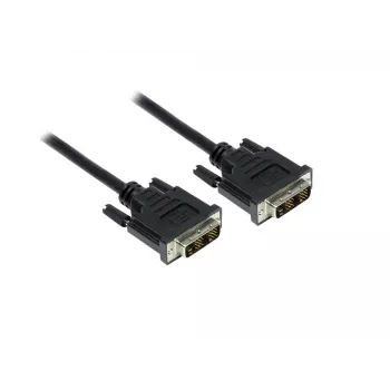 GoodConnections Καλώδιο DVI-D Single Link 18+1 βύσμα αρσενικό σε βύσμα αρσενικό, 1,8m, Μαύρο, Επιχρυσωμένο, Διπλά θωρακισμένο, HDCP, 1920x1200 4310-DD2
