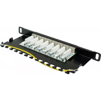 GoodConnections Alcasa GC-N0130 Cat6a θωρακισμένη μονάδα RJ45 Keystone - 10GbE, 22-26 AWG, Μαύρο