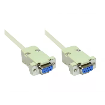 GoodConnections RS-232 Σειριακό καλώδιο DB9 υποδοχή θηλυκή σε DB9 υποδοχή θηλυκή 1:1, 1,8 m 4609-FF2