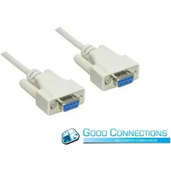 GoodConnections RS-232 Σειριακό καλώδιο DB9 υποδοχή θηλυκή σε DB9 υποδοχή θηλυκή 1:1, 1,8 m 4609-FF2
