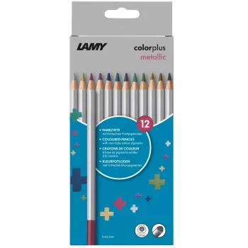 LAMY colorplus metallic Ξυλομπογιές, μικτά μεταλλικά χρώματα, σετ 12 τεμ. (1235192)