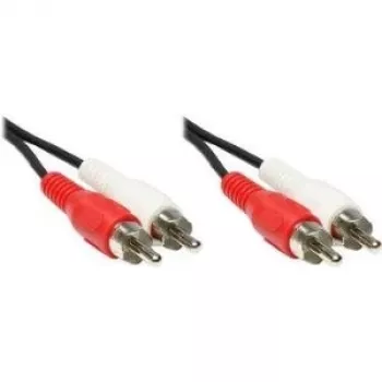 GoodConnections Στερεοφωνικό καλώδιο ήχου RCA, 2x Βύσμα RCA σε 2x Βύσμα RCA, 1,5 m, Μαύρο 5901-D