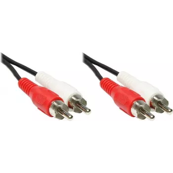 GoodConnections Στερεοφωνικό καλώδιο ήχου RCA, 2x Βύσμα RCA σε 2x Βύσμα RCA, 1,5 m, Μαύρο 5901-D