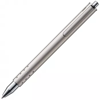 LAMY Swift Palladium Στιλό roller - Ανασυρόμενο κλιπ, Μεταλλική θήκη, Μεσαίο Μαύρο μελάνι 1226052