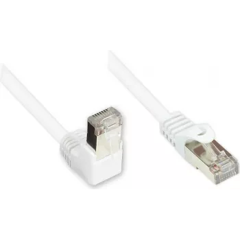 GoodConnections Cat. 5e F/UTP Καλώδιο Patch, 3m, Λευκό, γωνιακό σε ευθύ RJ45 805W-030EWI