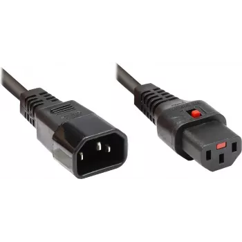 GoodConnections Alcasa C14/C13 Καλώδιο επέκτασης τροφοδοσίας 1m Μαύρο 10A 250V 1600-IEC10