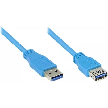 GoodConnections Καλώδιο επέκτασης USB 3.0 Βύσμα A σε Υποδοχή A, Μπλε, 1 m (2711-B01)