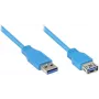 GoodConnections Καλώδιο επέκτασης USB 3.0 Βύσμα A σε Υποδοχή A, Μπλε, 1 m (2711-B01)