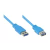 GoodConnections Καλώδιο επέκτασης USB 3.0 Βύσμα A σε Υποδοχή A, Μπλε, 1 m (2711-B01)