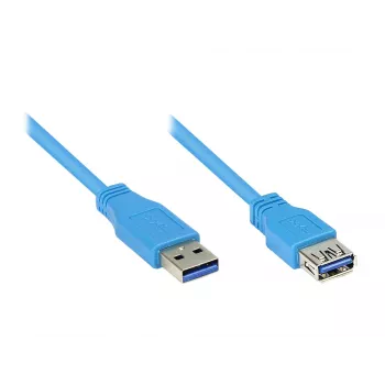 GoodConnections Καλώδιο επέκτασης USB 3.0 Βύσμα A σε Υποδοχή A, Μπλε, 1 m (2711-B01)