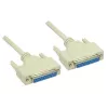 GoodConnections Καλώδιο null modem, DB25 υποδοχή θηλυκή σε DB25 υποδοχή θηλυκή, 3m, επινικελωμένο, διπλά θωρακισμένο, Μαύρο 4030-3