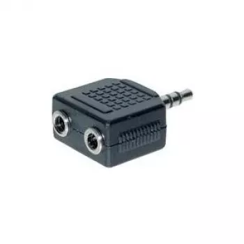 GoodConnections AD-352BU Καλώδιο προσαρμογέα ήχου Y 3,5mm στερεοφωνικό βύσμα αρσενικό σε 2x 3,5mm στερεοφωνική υποδοχή θηλυκή 20cm Μαύρο