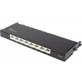 GoodConnections Alcasa GC-N0118 Cat.6a θωρακισμένο Keystone module, χωρίς εργαλεία, RJ45, 10G, Μαύρο