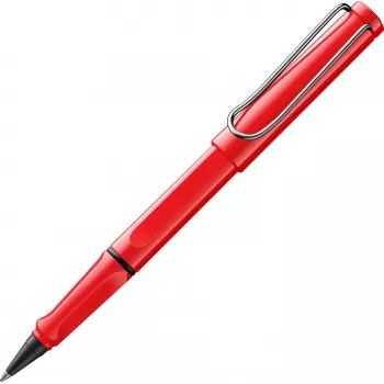 LAMY Safari Στυλό rollerball Κόκκινο γυαλιστερό με μεταλλικό κλιπ και εργονομική λαβή, περιλαμβάνει T 10 φυσίγγιο μελανιού 1240183