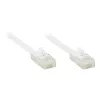 GoodConnections Cat. 6 U/UTP επίπεδο καλώδιο patch, λευκό, 1,0 m (806U-F010)
