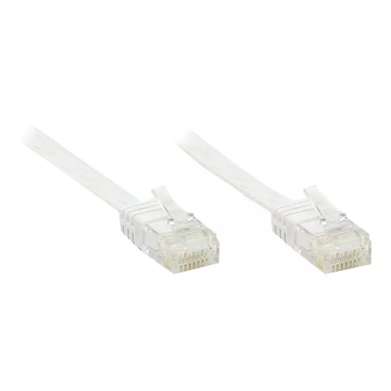 GoodConnections Cat. 6 U/UTP επίπεδο καλώδιο patch, λευκό, 1,0 m (806U-F010)