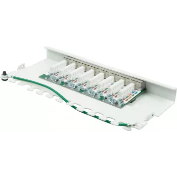 GoodConnections GC-N0113 Desktop Cat.6 8-Port STP Patch Panel, 0,5U, χωρίς εργαλεία, λευκό RAL9010