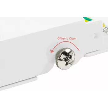 GoodConnections GC-N0113 Desktop Cat.6 8-Port STP Patch Panel, 0,5U, χωρίς εργαλεία, λευκό RAL9010